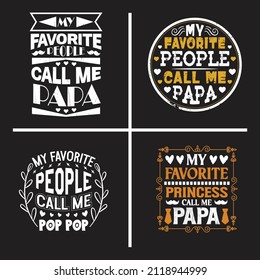 Dad quotes vector bundle, Father's day saying design vector.