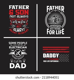 Dad sayings bundle design vector.