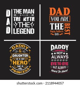 Dad sayings bundle design vector.