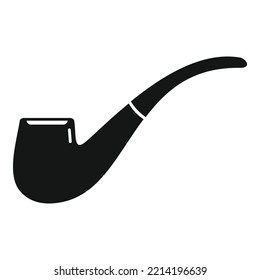 Dad smoke pipe icon simple vector. Old wood. Smoker pipe