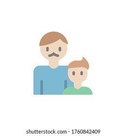 Papá, hijo ícono. Elementos de vector de color simples de las actividades culturales iconos para ui y ux, sitio web o aplicación móvil