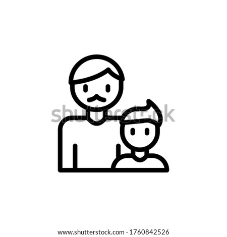 Dad, son icon. Simple line, outline vector elements of cultural activities icons for ui and ux, website or mobile application