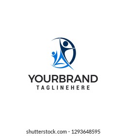 Dad son logo Logo Template vector illustration design