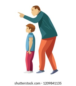 
Dad and son are talking each other, fatherhood 
