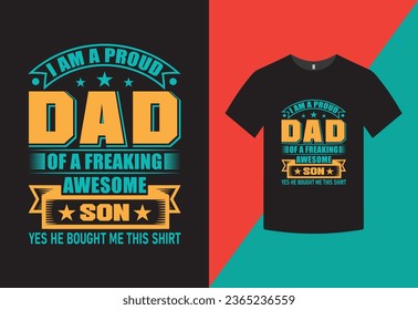 Dad and Son T-shirt Design