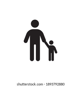 dad and son vector icon illustration. people symbol design. isolated on white background