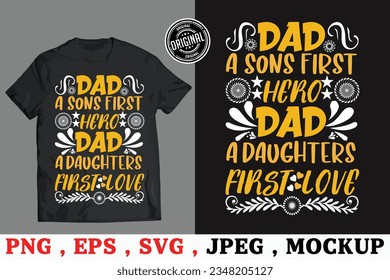 Dad and son vector T-shirt design, 4Q t-shirt