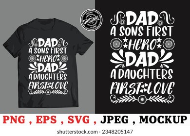 Dad and son vector T-shirt design, 4Q t-shirt