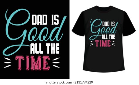 Dad stylish t-shirt and apparel trendy design with palm trees silhouettes, typography, print, vector illustration. Global swatches.