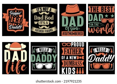 Dad t shirt design bundle