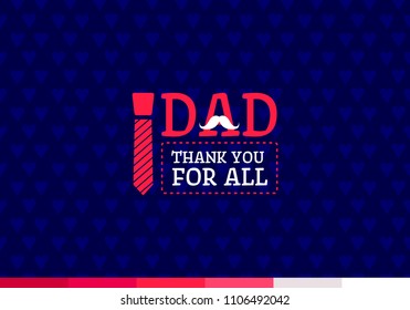 Dad thank you for all. Fathers day design template