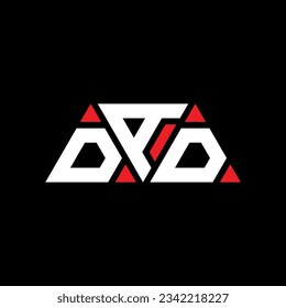 DAD triangle letter logo design with triangle shape. DAD triangle logo design monogram. DAD triangle vector logo template with red color. DAD triangular logo Simple, Elegant, and Luxurious design.