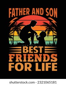 dad t-shirt design, best papa, typography, father and son, 