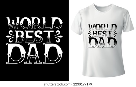 Dad T-shirt Design, Father's Day Typography T-shirt Template