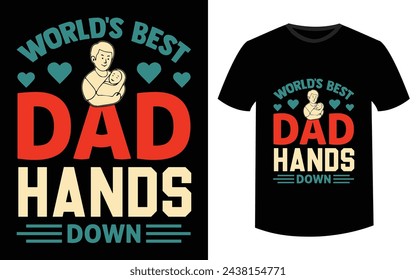 DAD Tshirt Design Vector Art, Father's Day Typography Tshirt Design, Minimal Text Art Tshirt Design