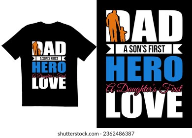 Dad Typography t-shirt design. Father's Day t-shirt design. Father t-shirt design template