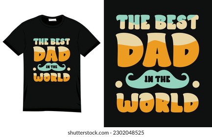 Dad typography t-shirt design retro style