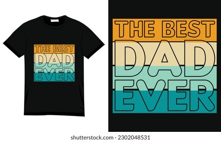 Dad typography t-shirt design retro style