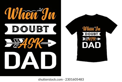 Vector de diseño de camisetas para tipografía de papá