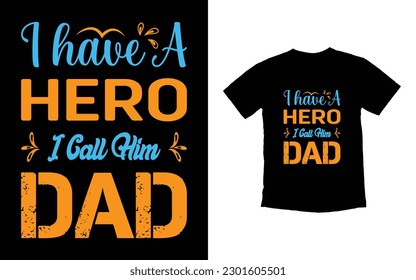 Dad Typography T-Shirt Design Vector