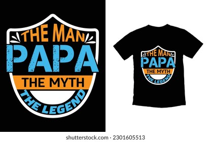 Vector de diseño de camisetas para tipografía de papá