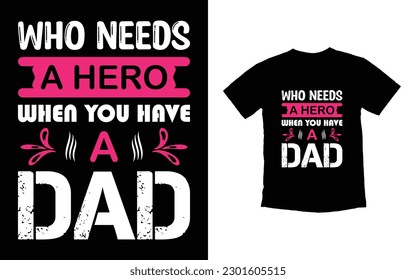 Vector de diseño de camisetas para tipografía de papá