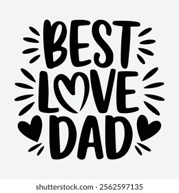 Dad Typography Vector Design. World's number one Dad - quote lettering with white background