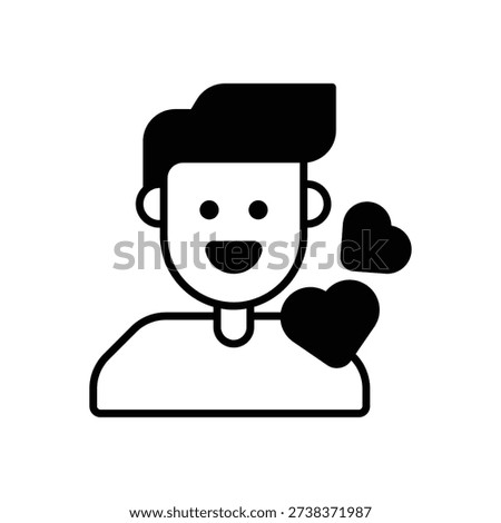 Dad vector icon stock illustration