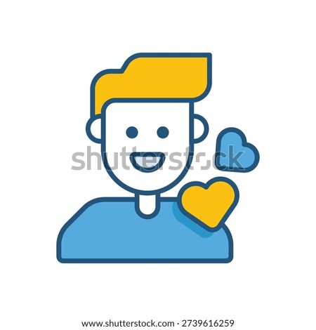 Dad vector icon stock illustration
