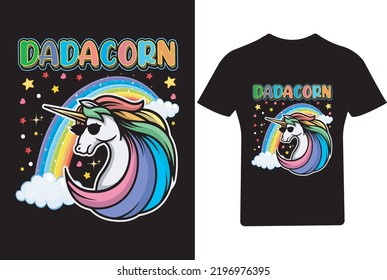 Dadacorn T Shirt Design, Unicorn T Shirt ,