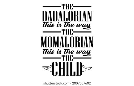 Dadalorian and Child Vector and Clip Art