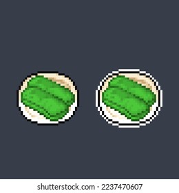 dadar gulung in pixel art style