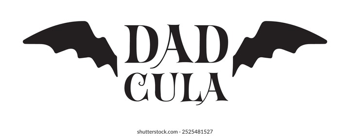 Dadcula Halloween Papá Camiseta Alas de murciélago