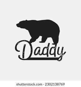 Daddy Bear Vintage Grandfather Dad Gift Father's Day T-Shirt