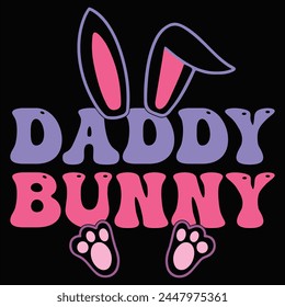 Daddy Bunny Design, Daddy Bunny t shirt Design, Family matching bunny tees, Funny rabbit t shirts, Bunny lover gifts