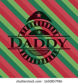 Daddy christmas emblem background. Vector Illustration. Detailed.