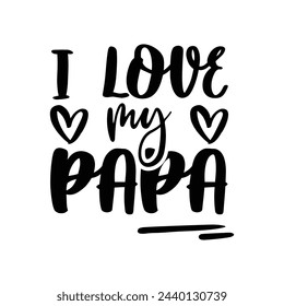 Papi papá ilustración vectorial de letras