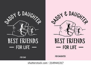 Daddy and daughter matching t shirt design