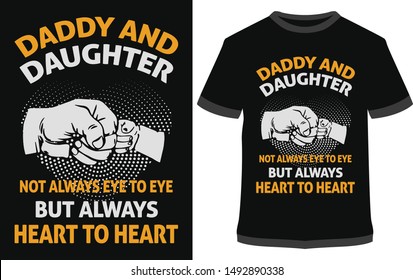 DADDY AND DAUGHTER  - vector design illustration, it can use for label, logo, sign, sticker or printing for the t-shirt.
