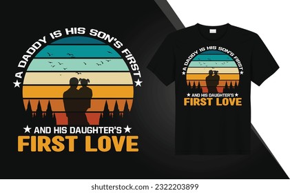 Daddy with daughter vintages tshirt design Free Vector
