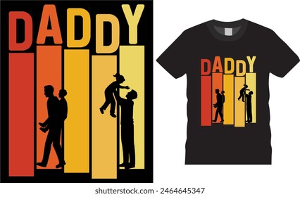 Papi, diseño de camiseta del día del padre, tipografía de la Plantilla del Vector, diseño único de la camiseta, camiseta de papá con fondo negro.
