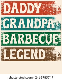 Papi abuelo barbacoa leyenda Diseño gráfico