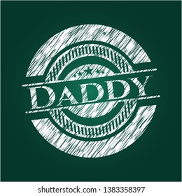 Daddy on blackboard. Vector Illustration. Detailed.