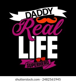 Papi Superhéroe de la vida real, barba Papi Antiguas Diseño de estilo de texto, I Love My Daddy, Superhéroe Papi Tipografía T shirt Diseño de Vector