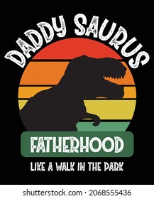 Daddy Saurus Vaterhood Retro T-Shirt