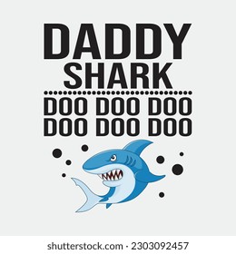 Daddy Shark Shirt, Fathers Day Gift from Wife Son Daughter