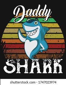 Daddy Shark T-shirt Design-Father's Day t-shirt design