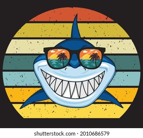 Daddy Shark vintage design POD Design and t-shirt design