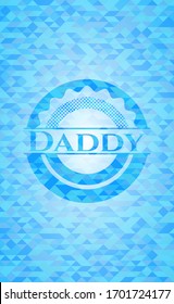 Papi emblema de mosaico azul cielo