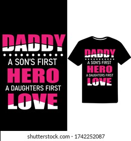 Daddy a Sons erster Held A Daughters First Love. Vatertag-T-Shirt.